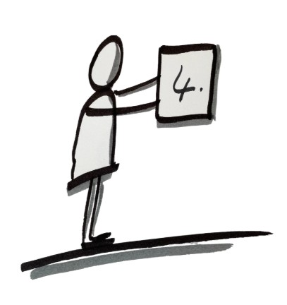 4._Strichmann_ Auszubildung: Schritt 4 der Ausbildung