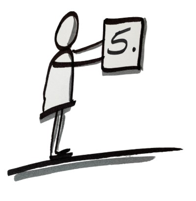 5._Strichmann_ Auszubildung: Schritt 5 der Ausbildung